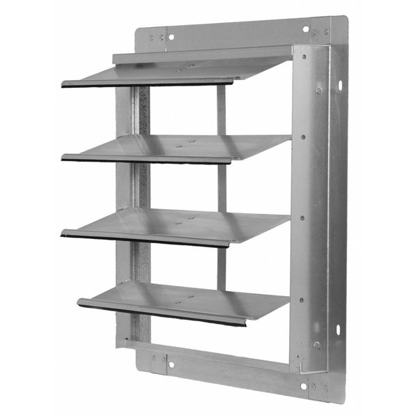 Wall Backdraft Damper, Vertical, Wall, 24 1/2 in x 24 1/2 in