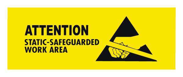 Warning Sign, 8.5in.Hx10in.W, Black/Yellow