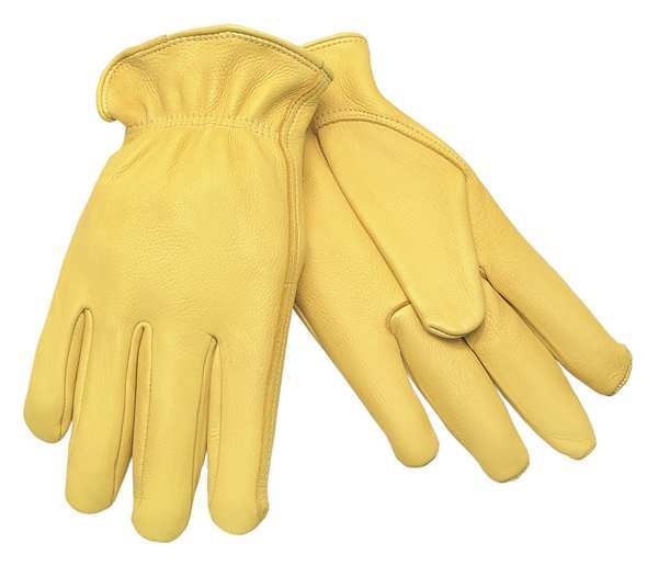 Leather Palm Gloves, Deerskin, M, PR