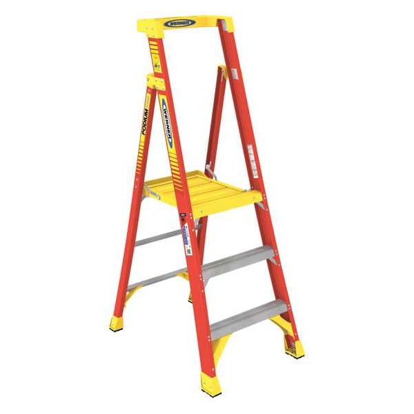11 ft Fiberglass Podium Stepladder