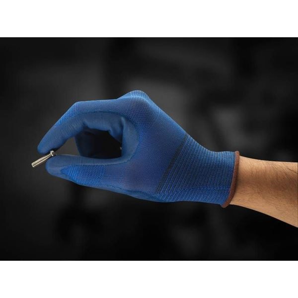 Foam Nitrile Coated Gloves, Palm Coverage, Blue, 9, PR