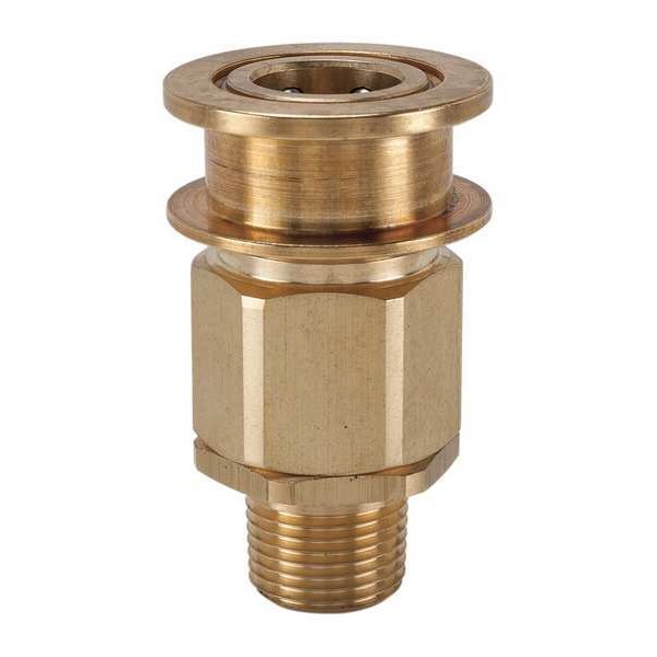 Hydraulic Quick Connect Hose Coupling, Brass Body, Sleeve Lock, 3/8