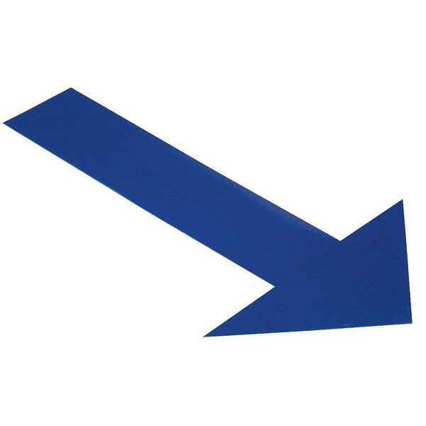 Ind Floor Tape Markers, Arrow, Blue, PK50