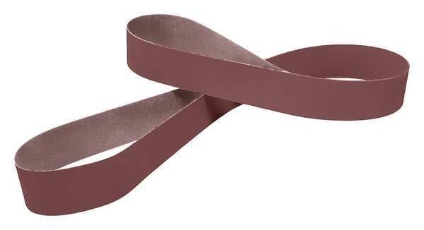 Sanding Belt, Coated, 4 in W, 132 in L, 50 Grit, Coarse, Aluminum Oxide, 341D, Brown