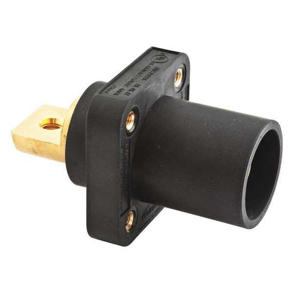 Receptacle, Double Set, Male, Blk, Taper