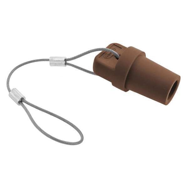 Single Pole Connector Cover, Male, Brown