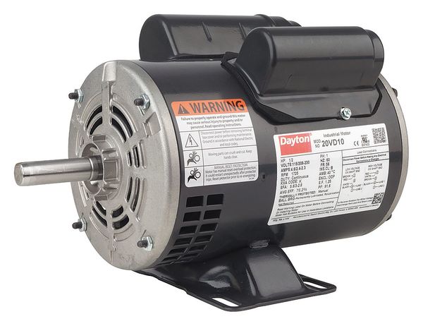 Capacitor-Start/Run General Purpose Motor, 3/4 HP, 115/208-230V AC Voltage, 56 Frame