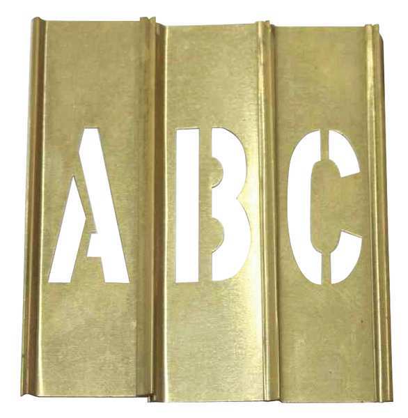 Stencil Set, Letters, Punctuation, Brass, 20Y510