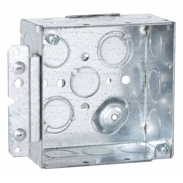 Box, 4 SQ, 2-1/8 Deep, Hbrkt 1/2-3/4 Tko