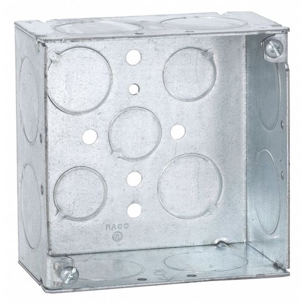 Box, 4 SQ, Welded, 2-1/8 Deep, 1/2-3/4-1