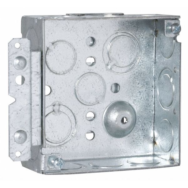 Box, 4 SQ, 1-1/2 Deep, H-Brkt 1/2-3/4
