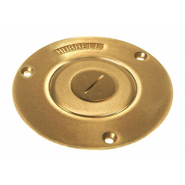 Box Covr, Rnd Flr, 2-1/8x3/4, Comb Plg, Brss