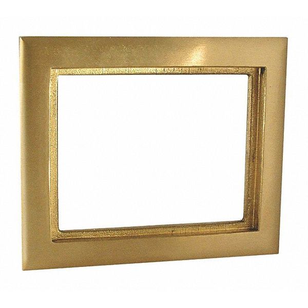 Carpet Flange, Rect, Single Gang, Brass