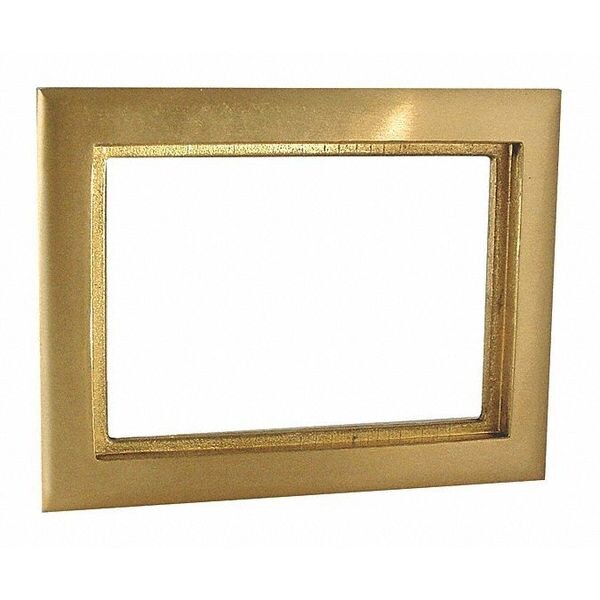 Carpet Flange, Rect, 2-Gang, Brass
