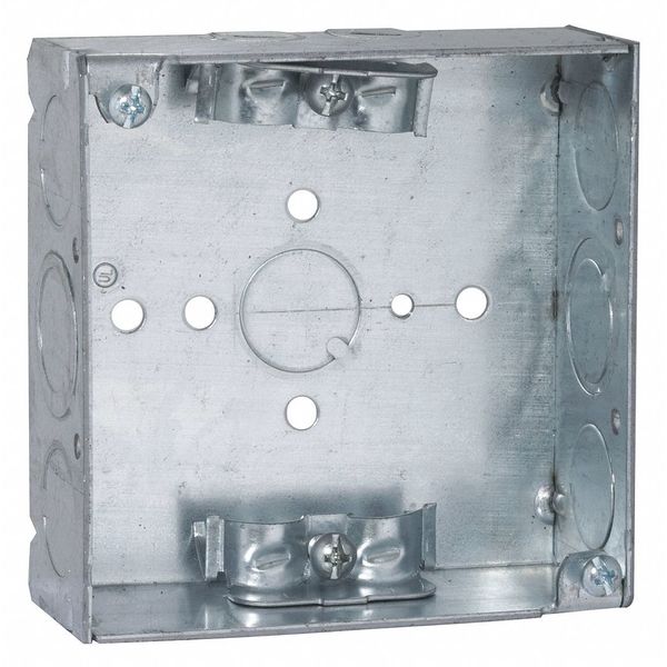 Box, 4 SQ, 1-1/2 Deep, Nm-Clamp 1/2-3/4