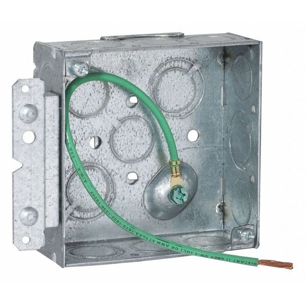 Box, 4 SQ, 1-1/2 Dp, Hbrkt Pgtal 1/2-3/4