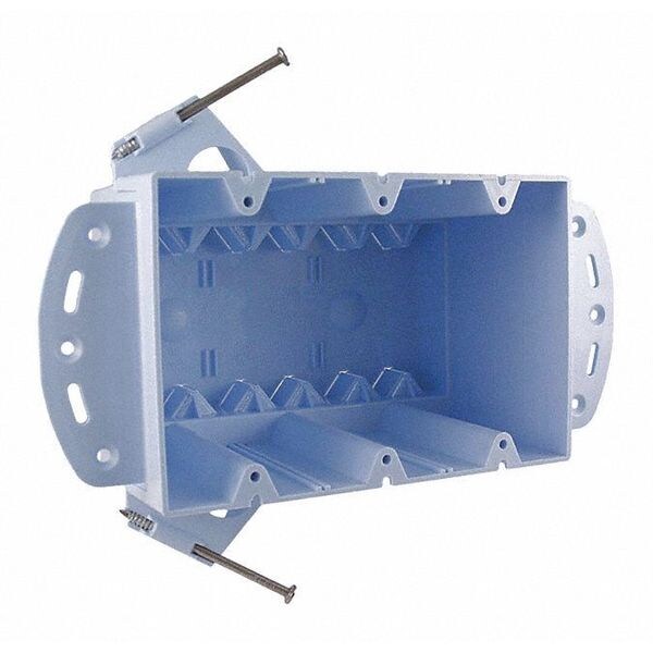 Box, 3-7/8 D, Brkt, Nails, 3 Gang, Nm
