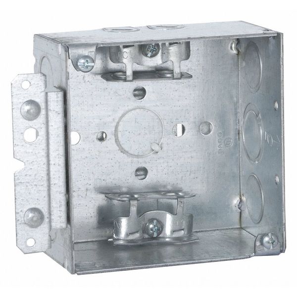 Box, Sq, 2-1/8 D, Mc-Clp Hbrkt, 1/2-3/4, 4