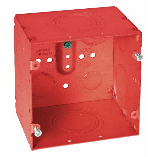 Box, 3-1/4 D, 1/2-2 Ko, Red