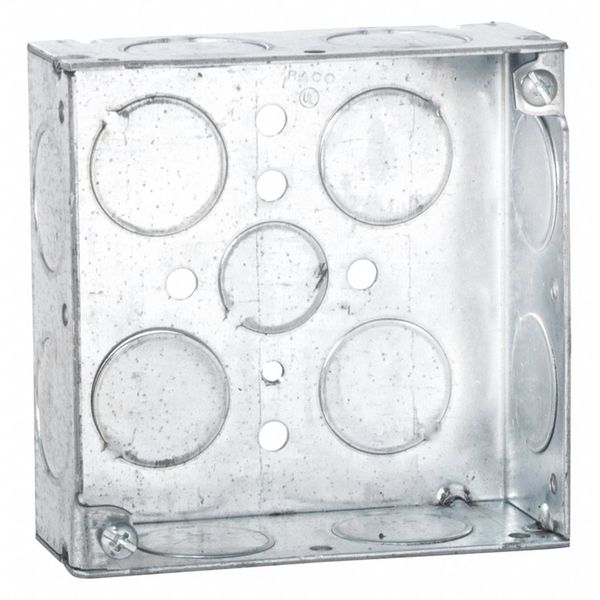 Box, 4 Sq, Welded 1-1/2 Deep, 1/2-3/4 Ko