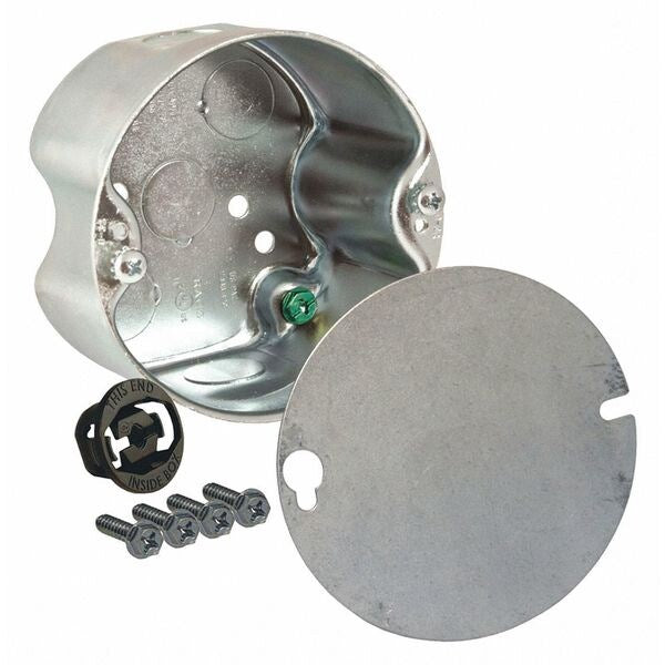 Ceiling Box, 2-1/8 D, 1/2 Ko, 4
