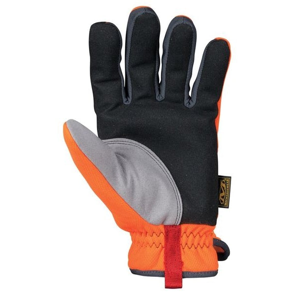 Hi-Vis Mechanics Gloves, L, Yellow, Anatomically Designed Two-Piece Palm, Trekdry(R)