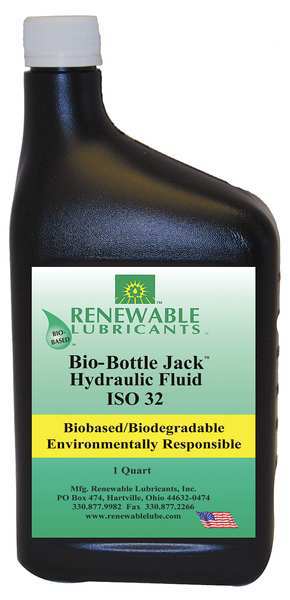 1 qt Bio-Bottle Jack Hydraulic Fluid Bottle 32 ISO Viscosity