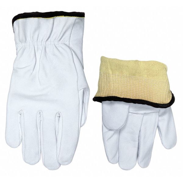 Leather Palm Gloves, Goatskin Palm, M, PR