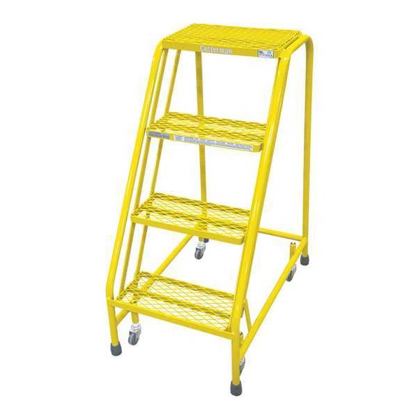 40 in H Steel Rolling Ladder, 4 Steps