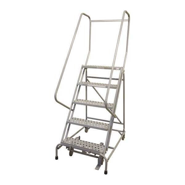 80 in H Steel Rolling Ladder, 5 Steps