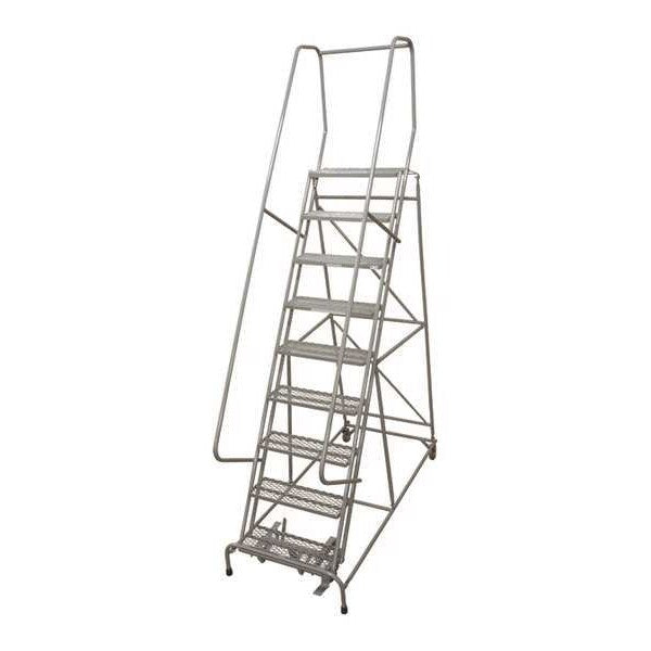 120 in H Steel Rolling Ladder, 9 Steps