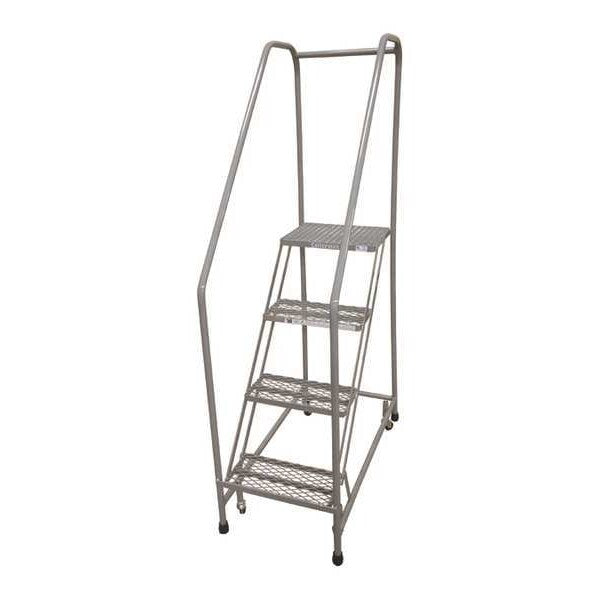 70 in H Steel Rolling Ladder, 4 Steps