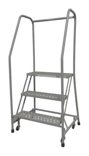 60 in H Steel Rolling Ladder, 3 Steps