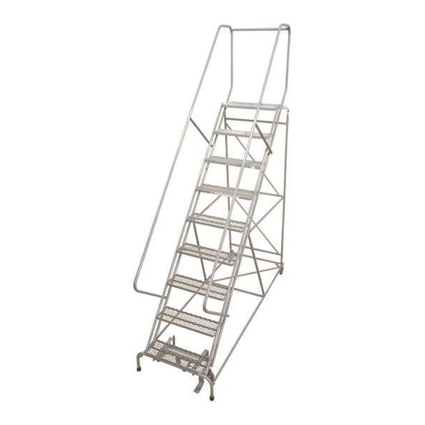 162 in H Steel Rolling Ladder, 12 Steps