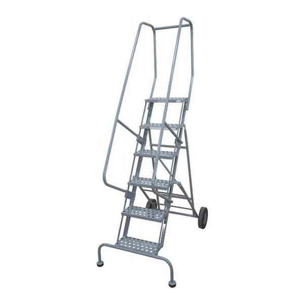 80 in H Steel Rolling Ladder, 5 Steps