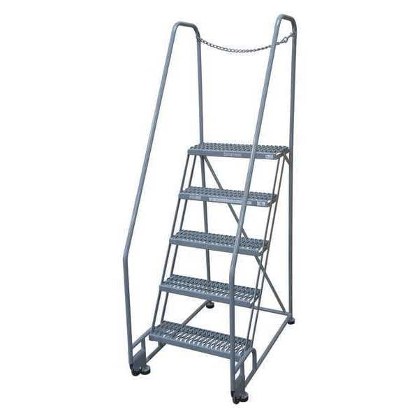 80 in H Steel Tilt and Roll Ladder, 5 Steps