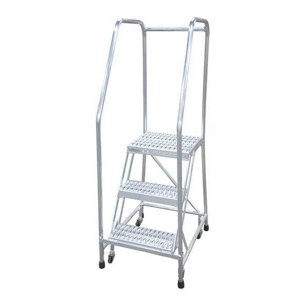 50 in H Aluminum Rolling Ladder, 2 Steps