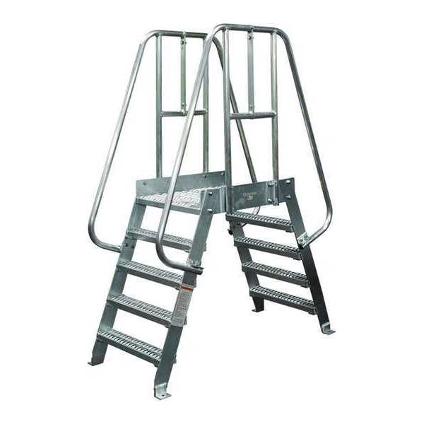 Crossover Ladder, 5 Step, Steel, 82In. H.