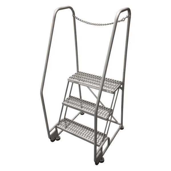 60 in H Steel Tilt and Roll Ladder, 3 Steps