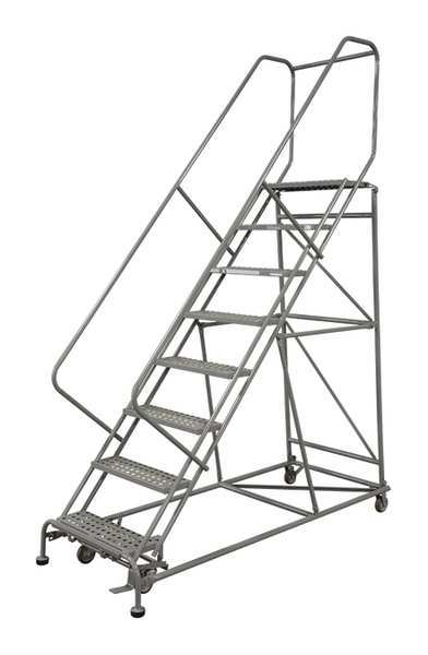 162 in H Steel Rolling Ladder, 12 Steps