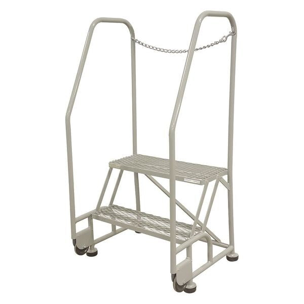 50 in H Steel Tilt and Roll Ladder, 2 Steps