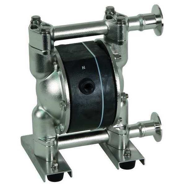 Double Diaphragm Pump, 316 Stainless Steel, Air Operated, Hytrel