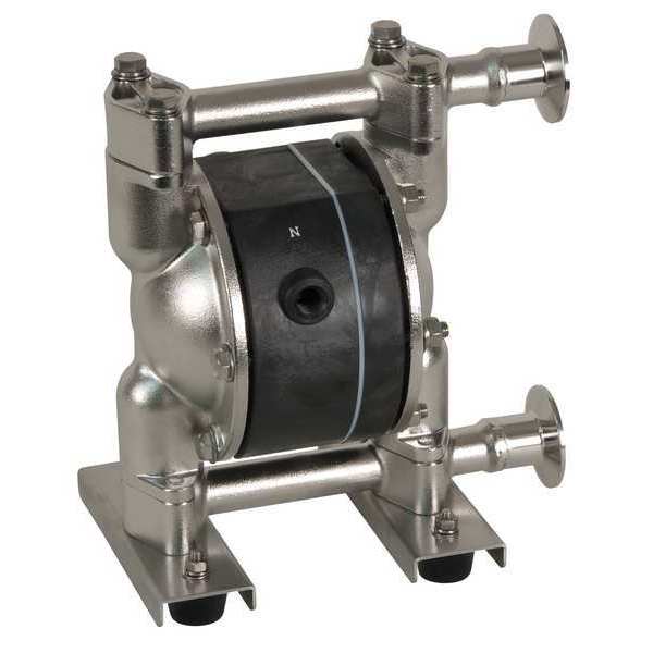 Double Diaphragm Pump, 316 Stainless Steel, Air Operated, PTFE, 14 GPM