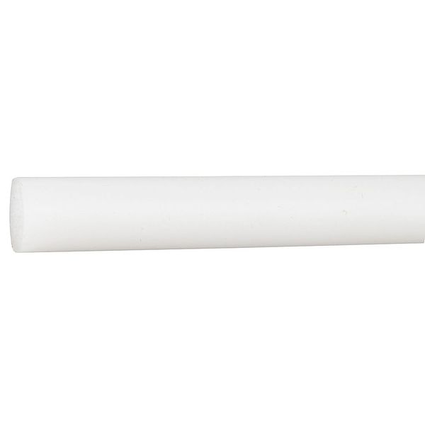 White Polypropylene Rod Stock 8 ft. L, 3/8