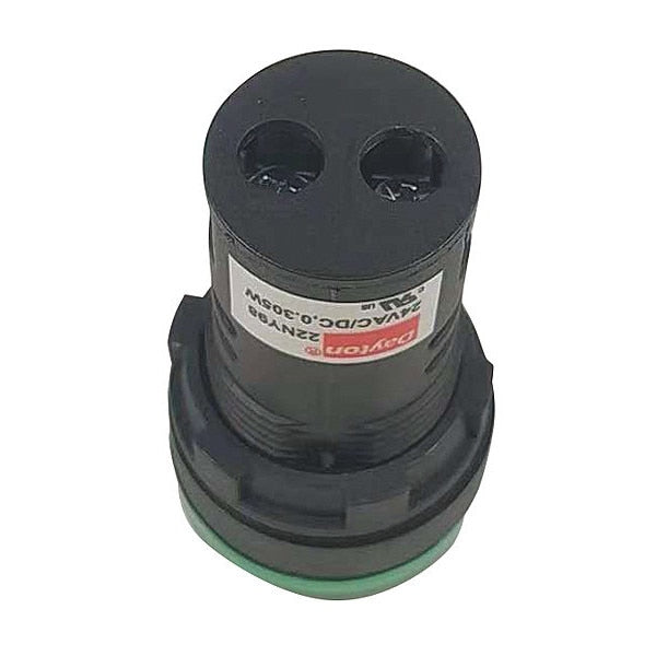 Raised Indicator Light, 22mm, 24V Green