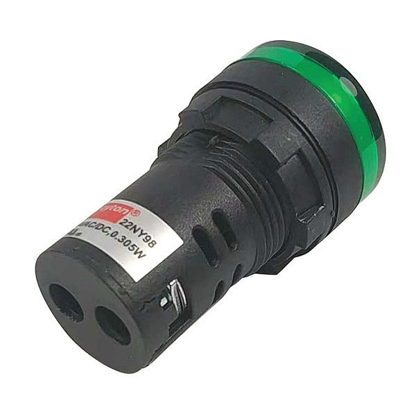 Raised Indicator Light, 22mm, 24V Green