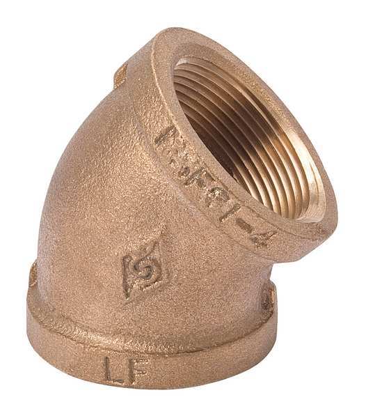 Brass 45 Degrees Elbow, FNPT, 1