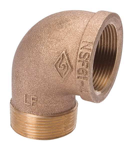 Brass 90 Degrees Street Elbow, MNPT x FNPT, 1-1/2