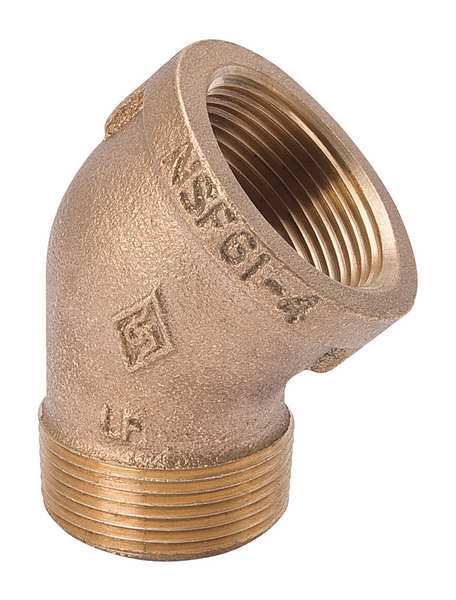 Brass 45 Degrees Street Elbow, MNPT x FNPT, 1/2