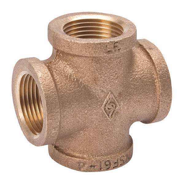Brass Cross, FNPT, 3/4